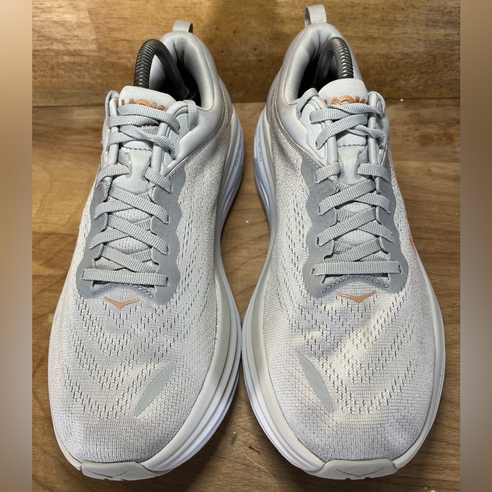 Hoka One One Bondi 8 REFLECTIVE Womens Size 10.5 Running Shoes Sneakers Gray - Picture 3 of 13